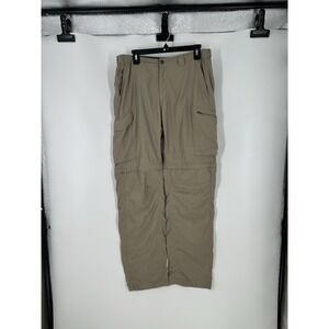 Columbia Zip Off Convertible Hiking Cargo Pockets Pants 100% Nylon Size 34x34